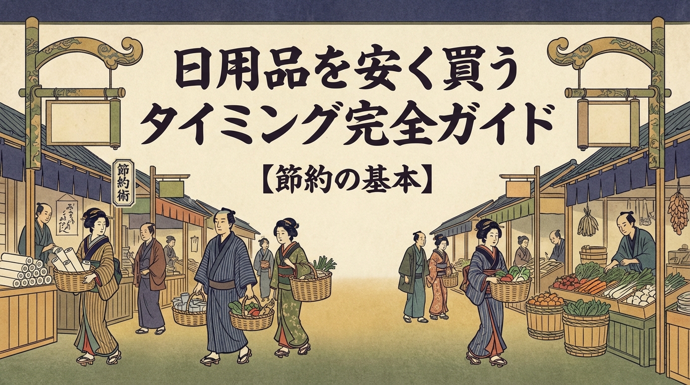 日用品を安く買うタイミング完全ガイド【節約の基本】