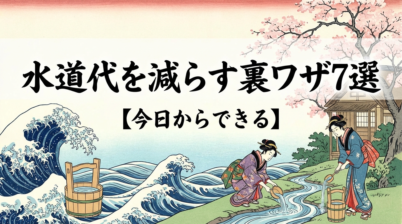 水道代を減らす裏ワザ7選【今日からできる】