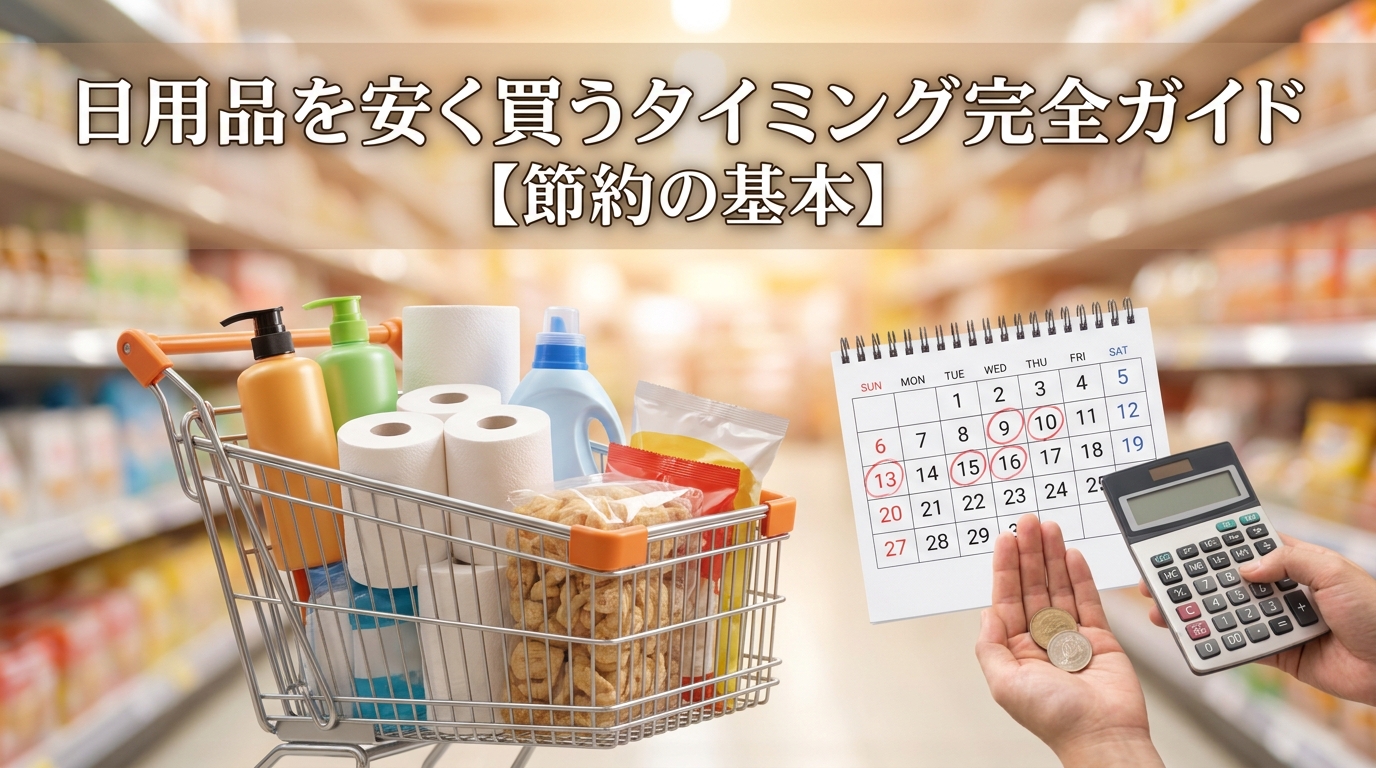 日用品を安く買うタイミング完全ガイド【節約の基本】