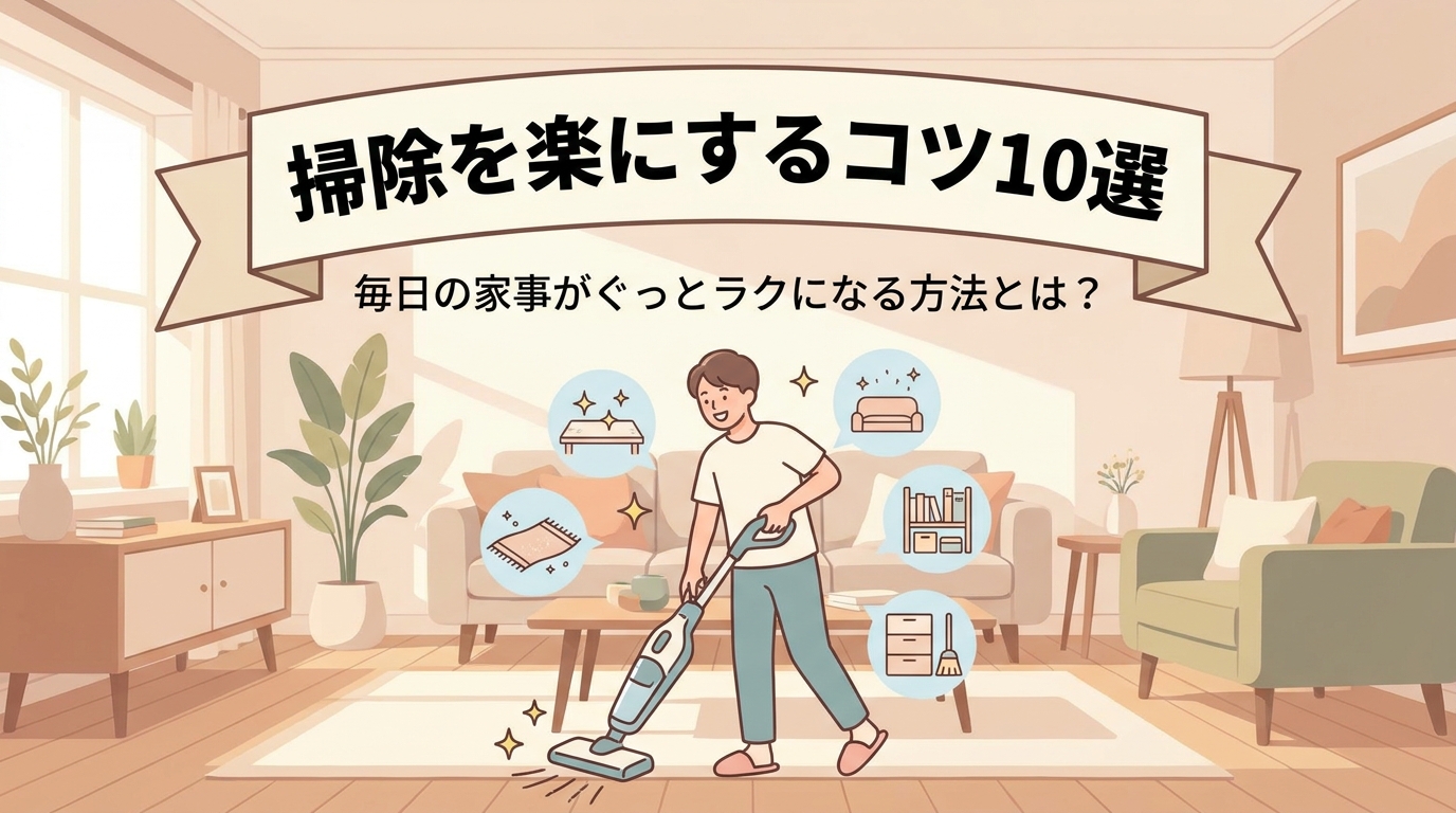 掃除を楽にするコツ10選で毎日の家事がぐっとラクになる方法とは？