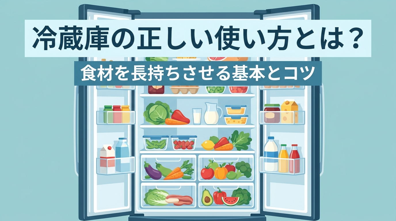 冷蔵庫の正しい使い方とは？食材を長持ちさせる基本とコツ