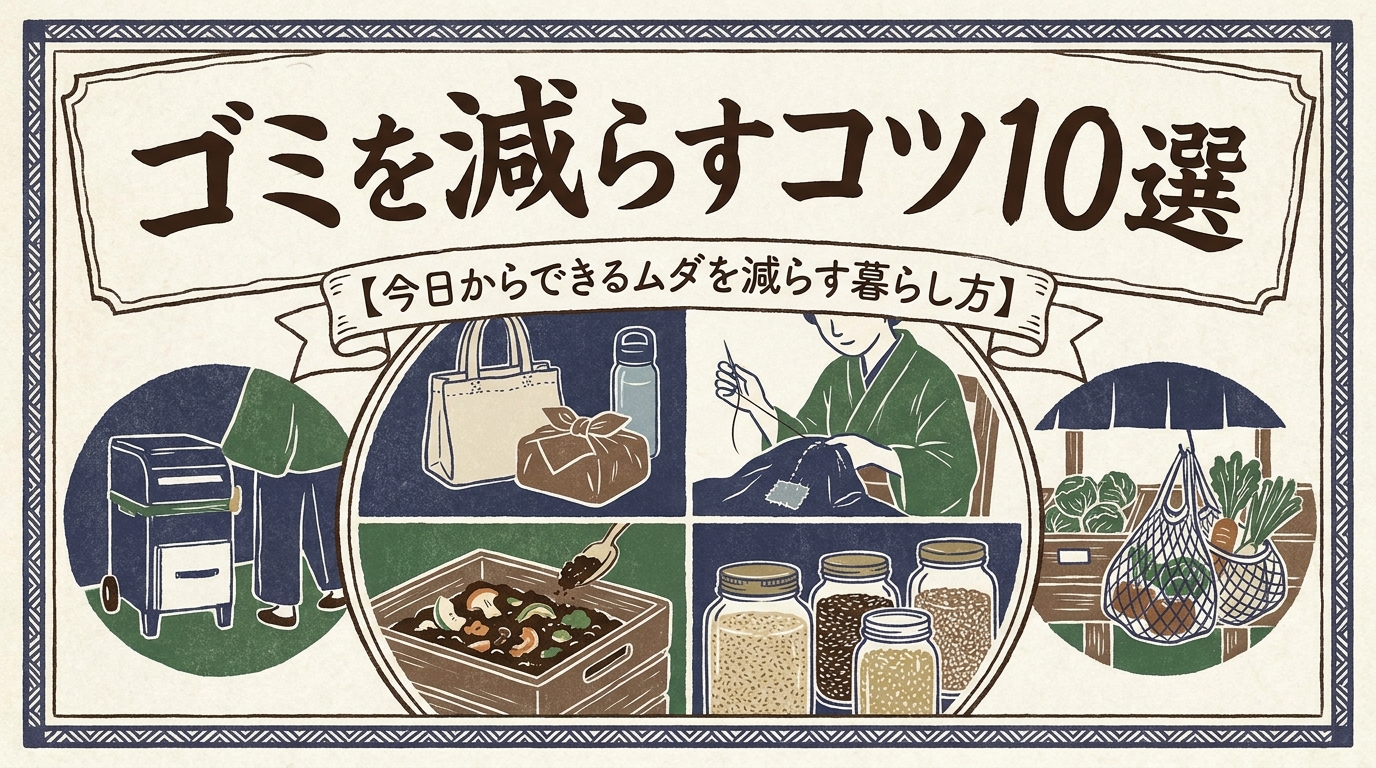 ゴミを減らすコツ10選【今日からできるムダを減らす暮らし方】