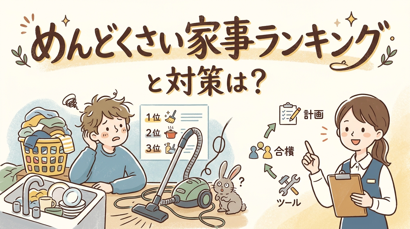 めんどくさい家事ランキングと対策は？