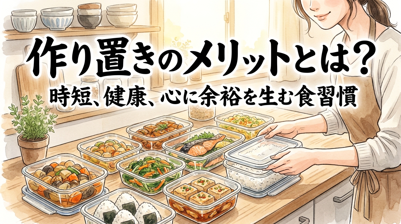 作り置きのメリットとは？