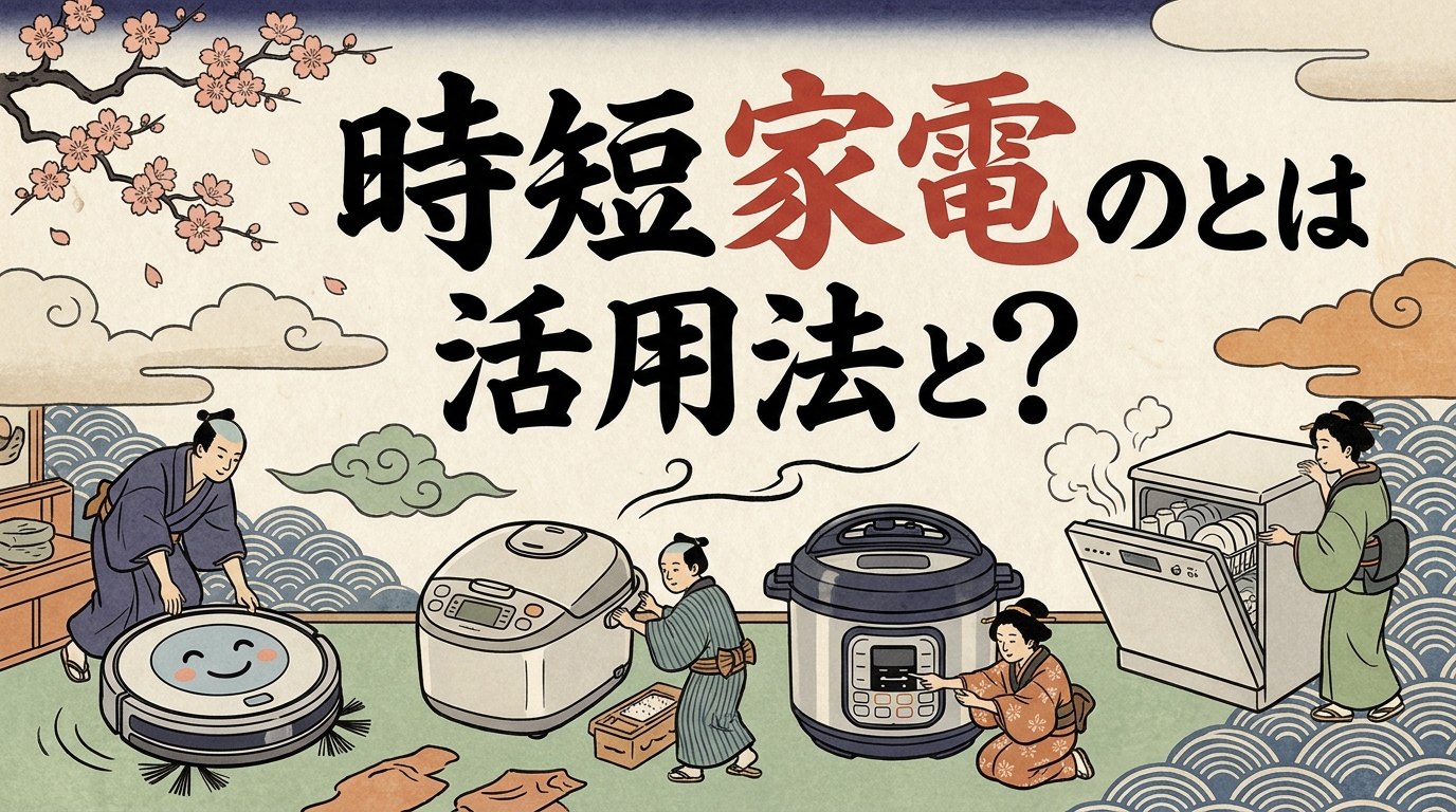 時短家電の活用法とは？