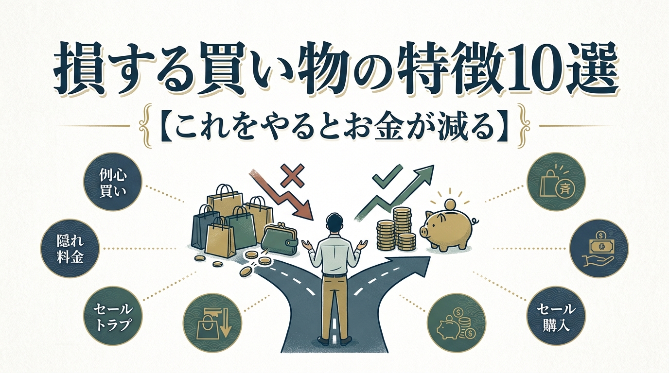 損する買い物の特徴10選【これをやるとお金が減る】