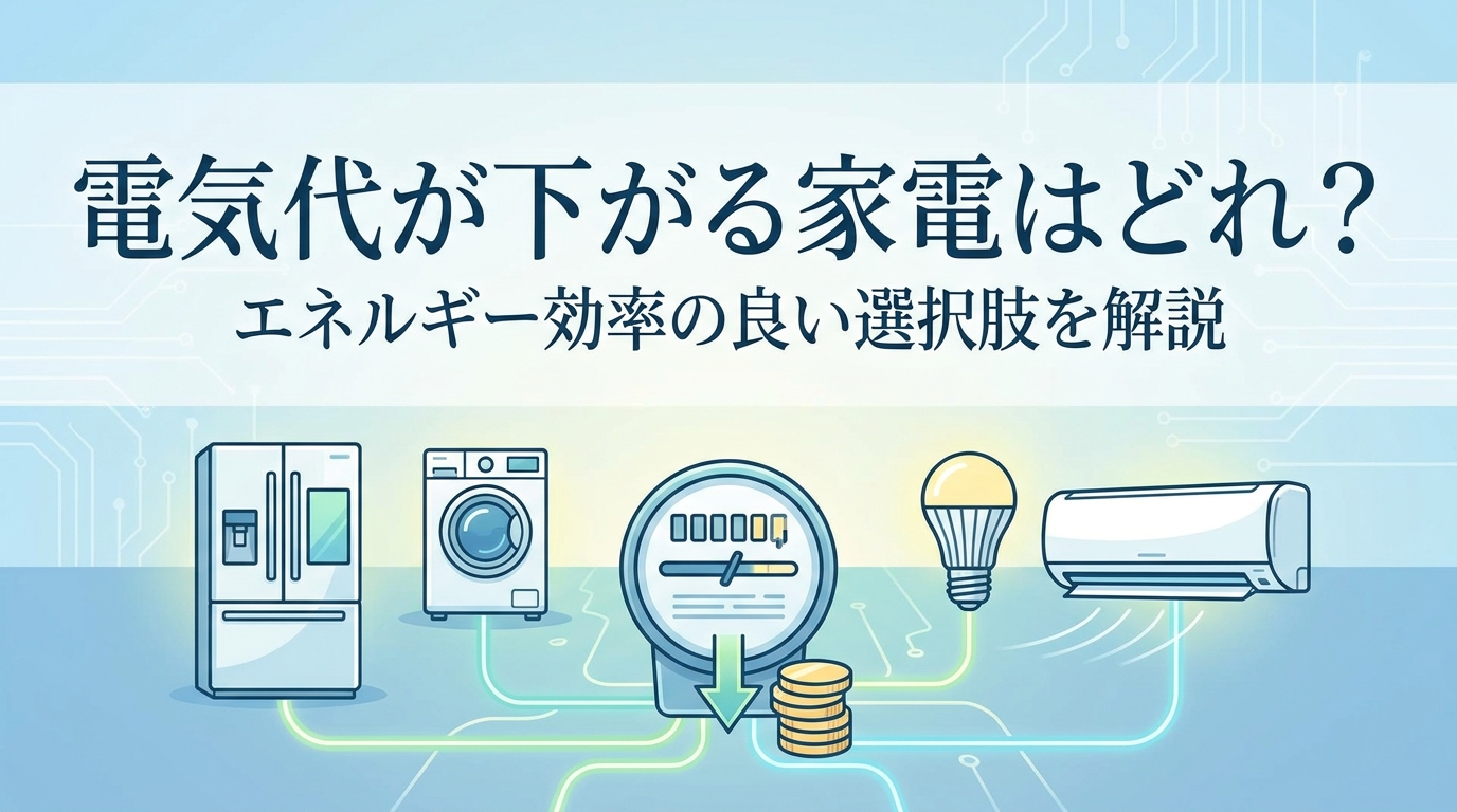 電気代が下がる家電はどれ？