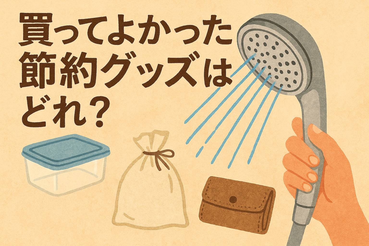 買ってよかった節約グッズは「節水シャワーヘッド」が第1位