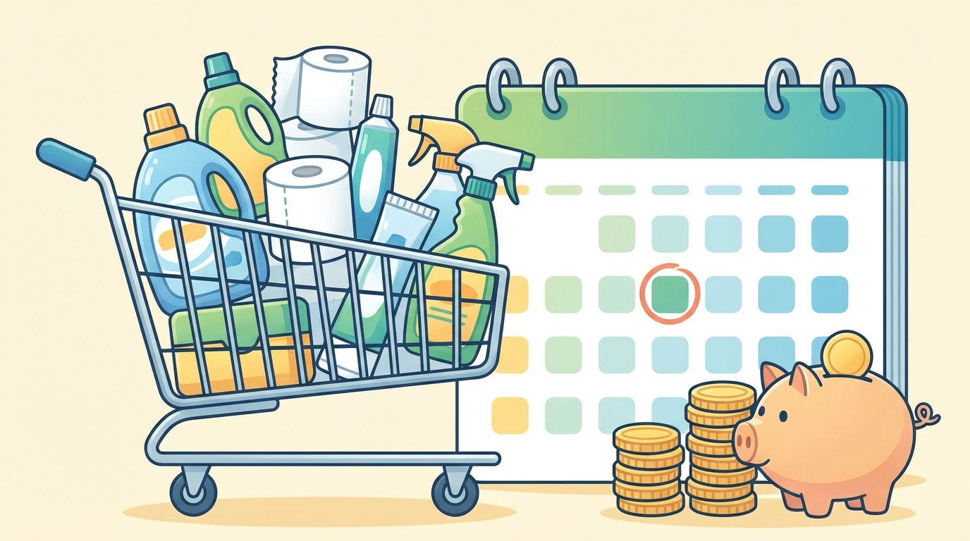 日用品を安く買う基本は「セール時期を狙ったまとめ買い」