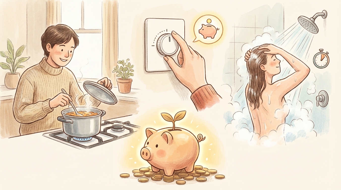 ガス代節約の結論：日常の小さな工夫の積み重ねで年間2万円以上の節約が可能