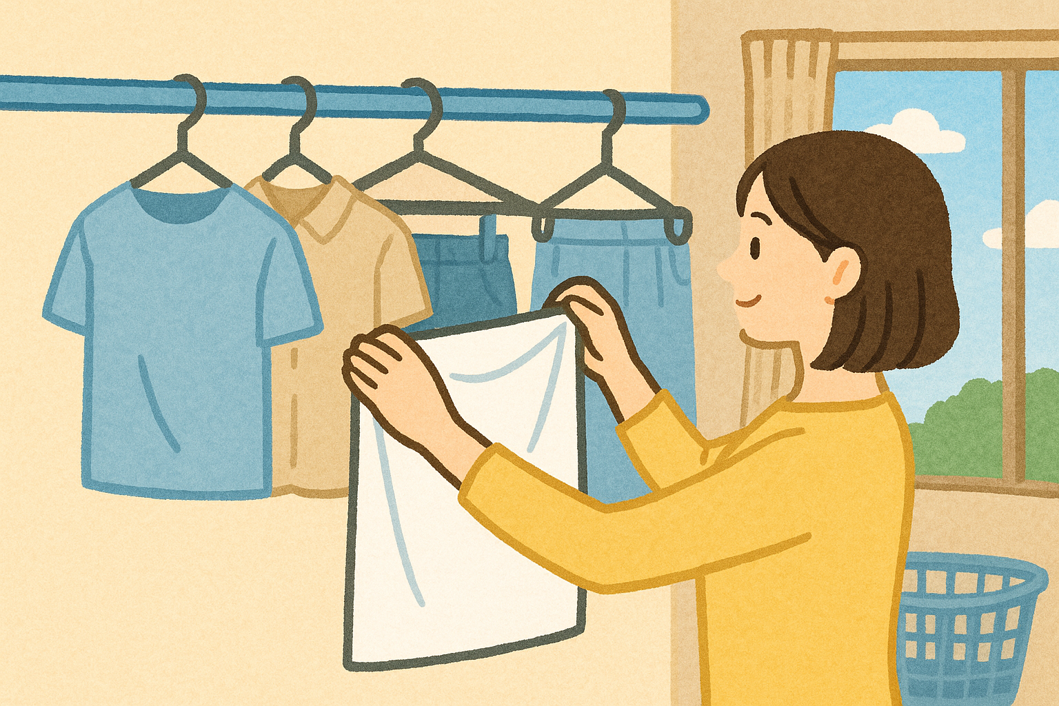 洗濯物を早く乾かすカギは「水分量・風通し・湿度」の3つ