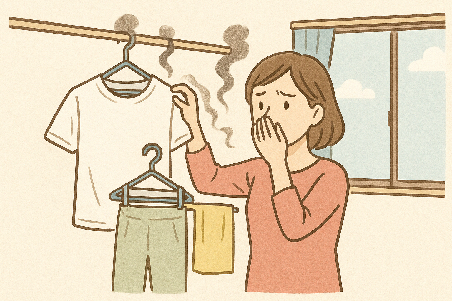 なぜ部屋干しで臭いが発生するのか