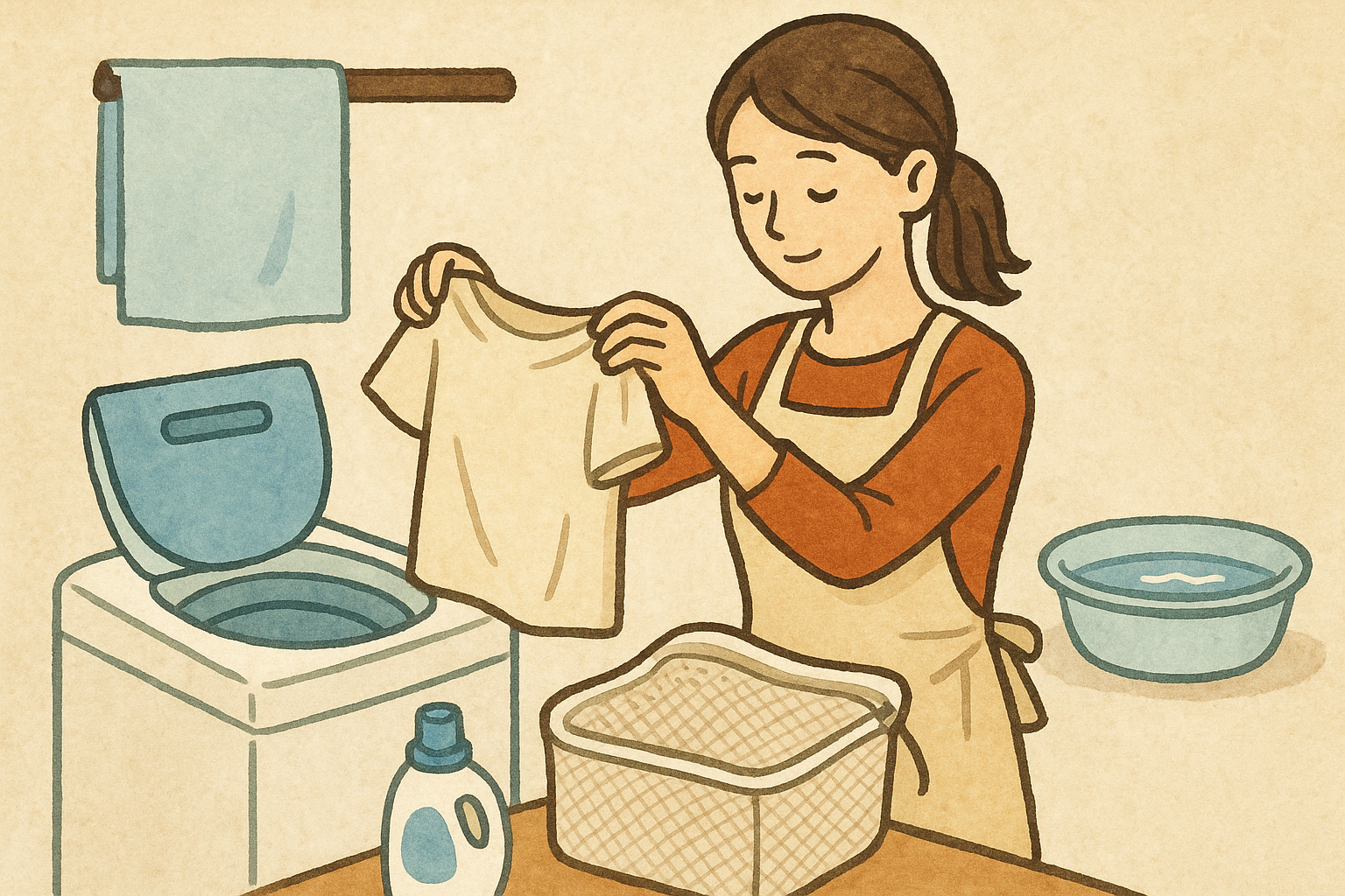 服を長持ちさせる洗い方の基本は「冷水・中性洗剤・裏返しネット洗い」